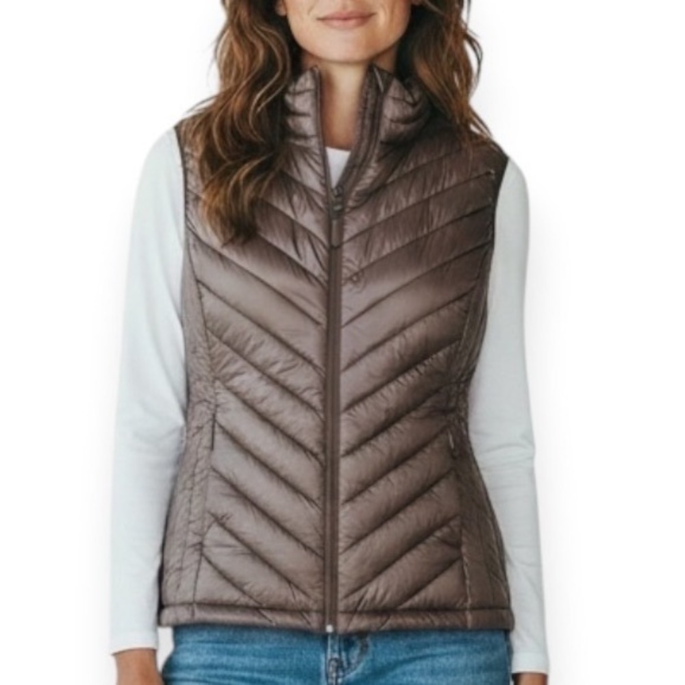 32 Degrees Puffer Quilted Vest Plum Excellent XL Women
